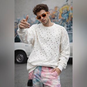 GIANNI VERSACE ISTANTE Vintage Holed / Punched Knit Sweater - Made in Italy